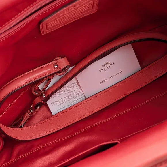 Coach NWT Madison Twist Leather Carrie Satchel F27681 - Picture 8 of 11